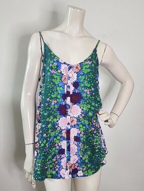 Cabi Isla Trellis Floral Print Cami Tank Top Women's M 5126